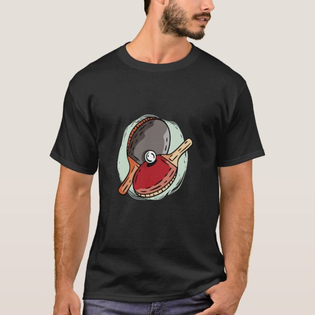 T-shirt Ping Pong Paddle tennis de table (Devant)