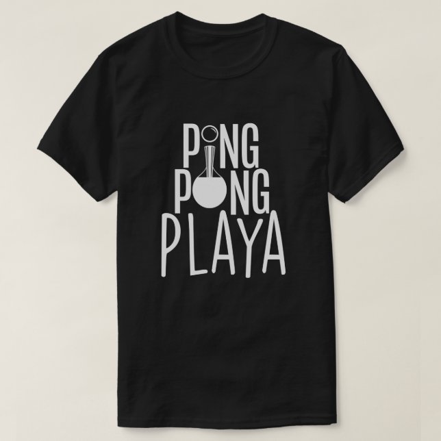 T-shirt Ping Pong Playa pour hommes femmes Drôle tennis de (Design devant)