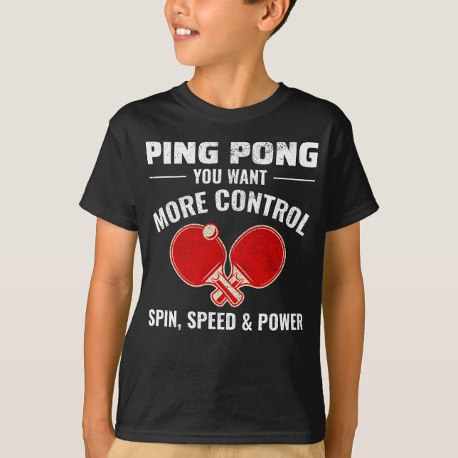 T-shirt Ping Pong Player Table Tennis (Devant)