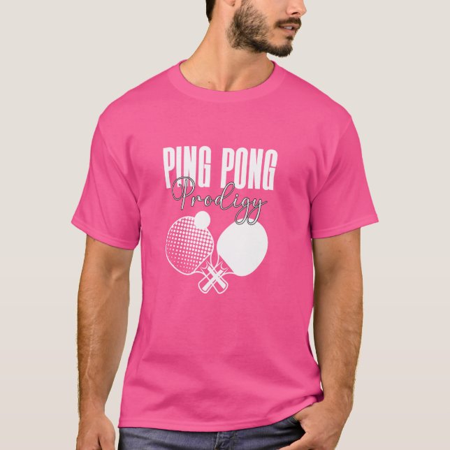 T-shirt Ping Pong Prodigy Table Raquette De Table De Tenni (Devant)