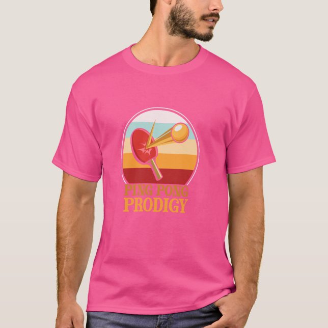 T-shirt Ping Pong Prodigy Table Raquette De Table De Tenni (Devant)
