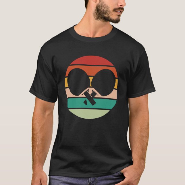 T-shirt Ping Pong Retro Sunset Tennis (Devant)