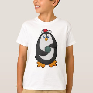 T-shirt Pingouin à Bowling avec Bowling