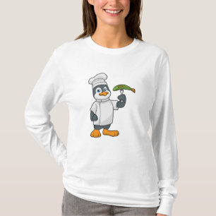 T-shirt Pingouin à cuire avec tablier de poisson et de Cui