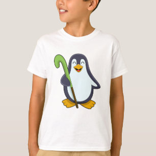 T-shirt Pingouin à Hockey avec chauve-souris de hockey