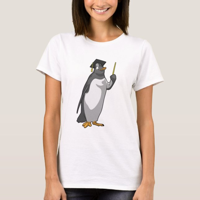 T-shirt Pingouin as Teacher with Pointer (Devant)