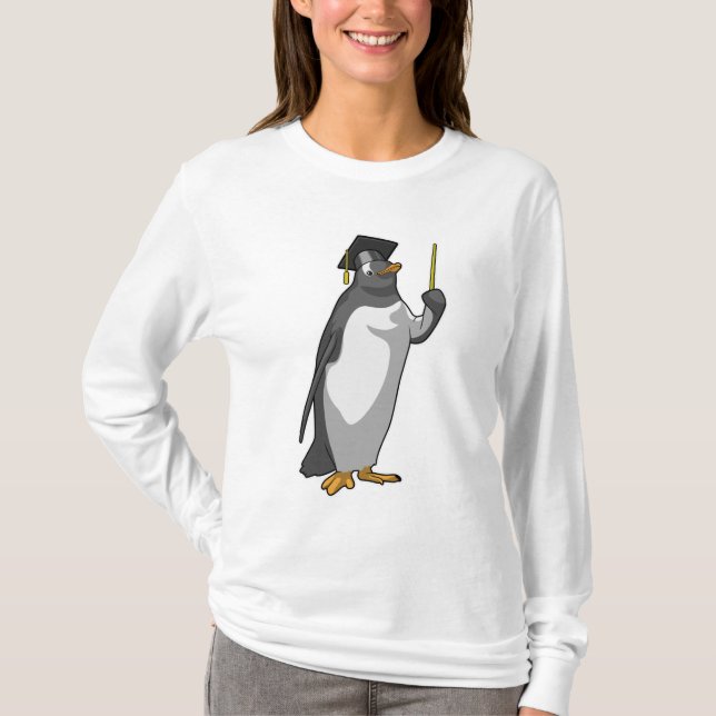 T-shirt Pingouin as Teacher with Pointer (Devant)
