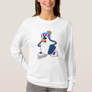 T-shirt Pingouin at Ice skating with Ice skates