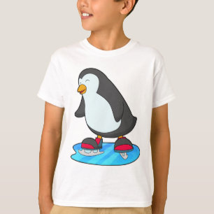 T-shirt Pingouin at Ice skating with Ice skates