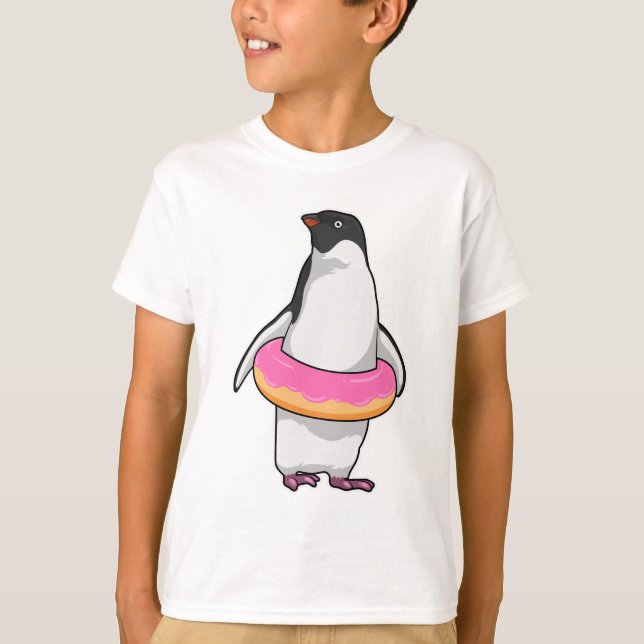 T-shirt Pingouin avec Donut (Devant)