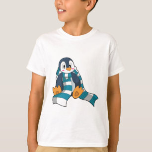 T-shirt Pingouin avec Écharpe