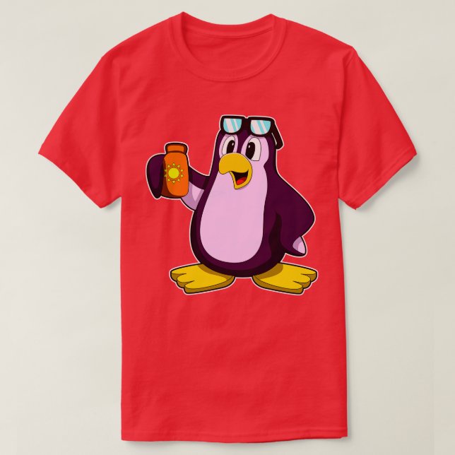T-shirt Pingouin avec lunettes de soleil (Design devant)