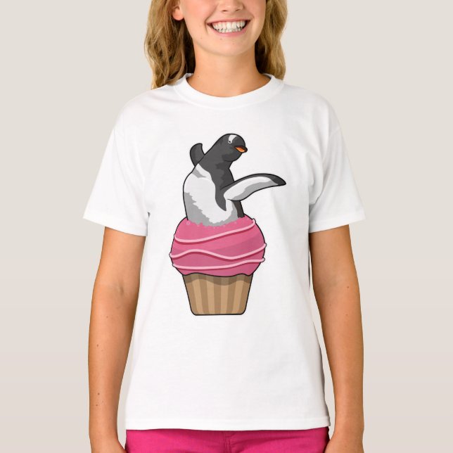 T-shirt Pingouin avec muffin (Devant)
