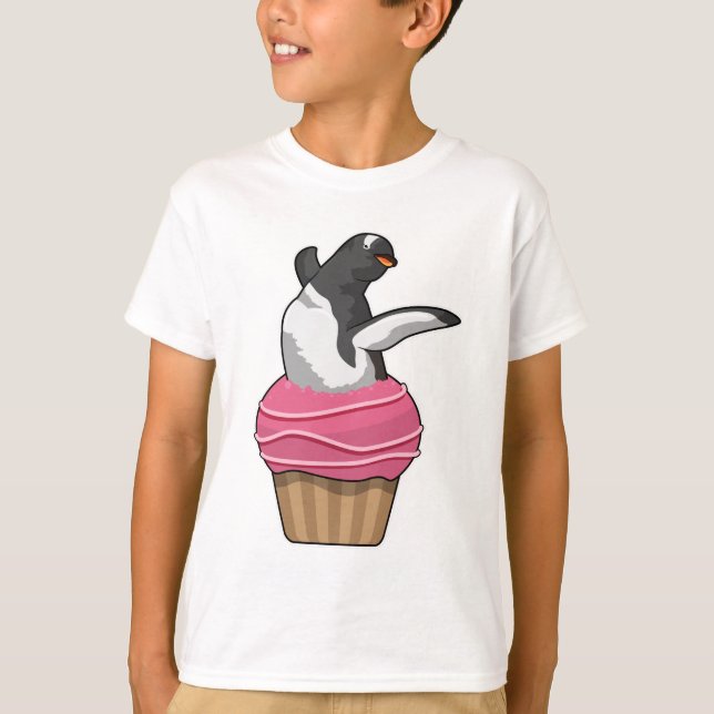 T-shirt Pingouin avec muffin (Devant)
