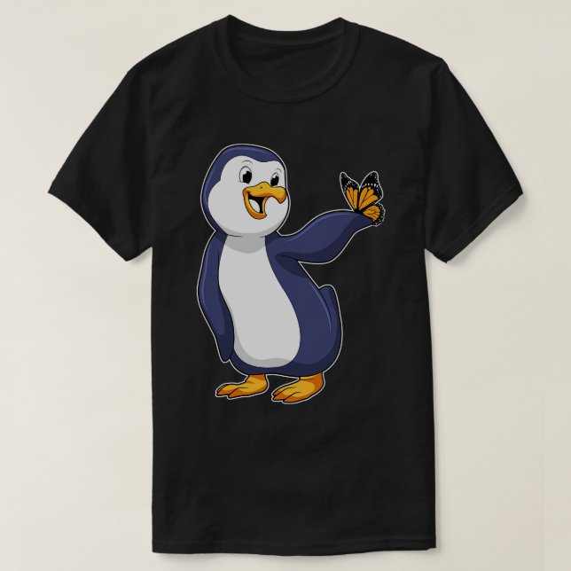 T-shirt Pingouin avec papillon (Design devant)