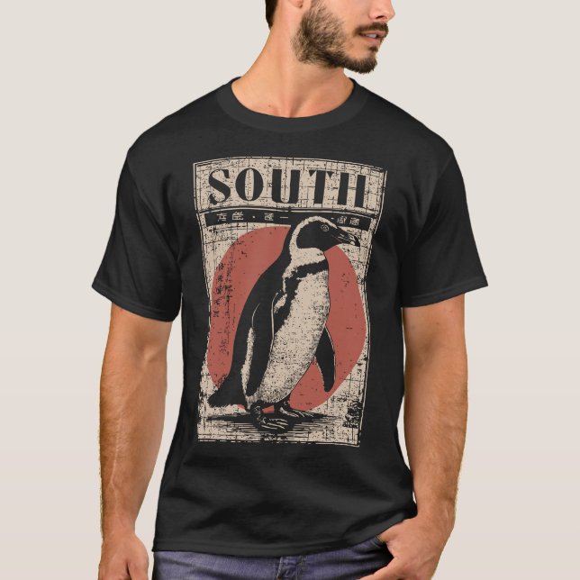 T-shirt Pingouin avec Southern Sun et Ice Map (Devant)