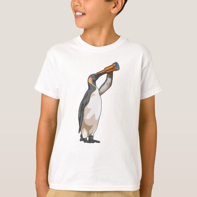T-shirt Pingouin avec télescope (Devant)