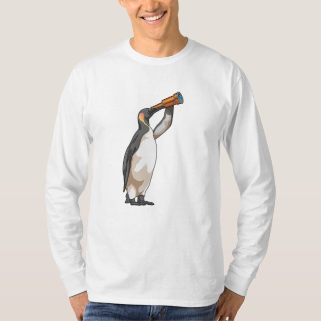 T-shirt Pingouin avec télescope (Devant)