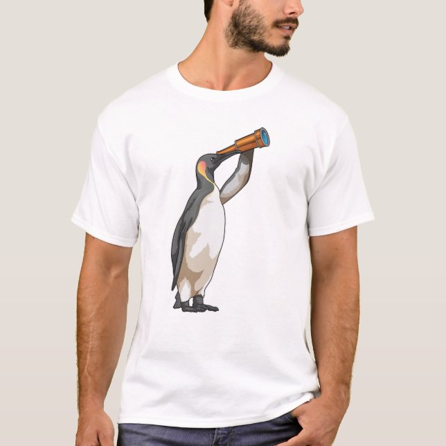 T-shirt Pingouin avec télescope (Devant)