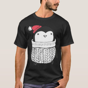 T-shirt Pingouin bébé mignon de Noël en Turtleneck Sweater