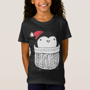 T-Shirt Pingouin bébé mignon de Noël en Turtleneck Sweater