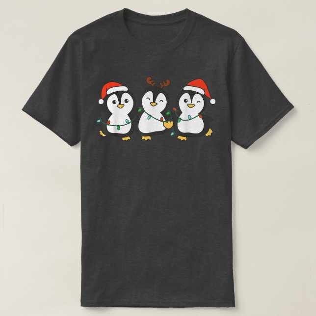 T-shirt Pingouin Christmas Tree Animals Cute Peng (Design devant)