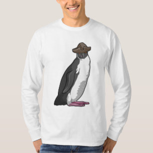 T-shirt Pingouin comme pirate avec Casquette