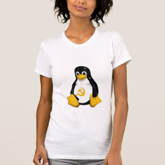 T-shirt Pingouin communiste (Linux) sur les femmes