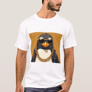 T-shirt Pingouin cool, Veste & Lunettes de soleil avec Arr