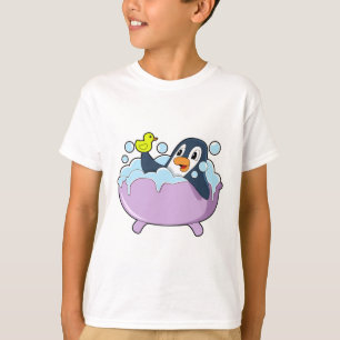 T-shirt Pingouin dans la baignoire avec canard