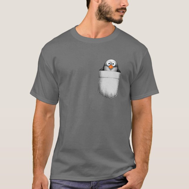 T-shirt Pingouin dans la poche (Devant)