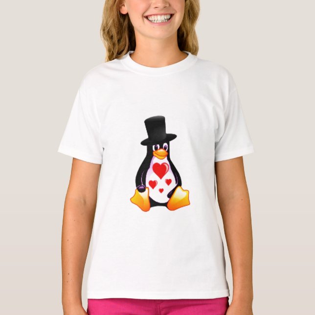 T-shirt Pingouin dans l'amour (Devant)