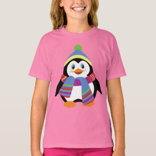 T-shirt pingouin de bande dessinée