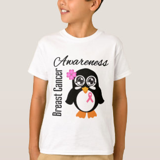 T-shirt Pingouin de conscience de cancer du sein