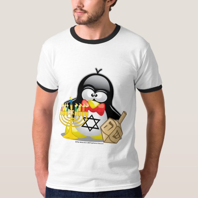 T-shirt Pingouin de Hanoukka (Devant)