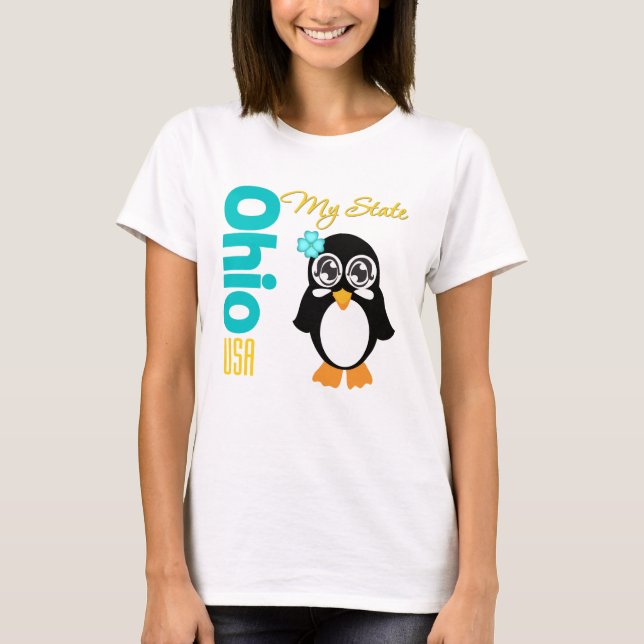 T-shirt Pingouin de l'Ohio Etats-Unis (Devant)