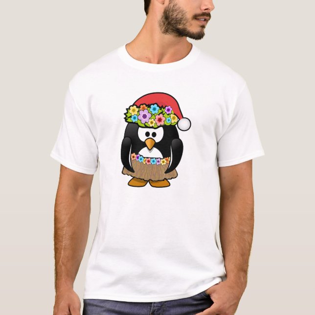 T-shirt Pingouin de Noël en juillet (Devant)