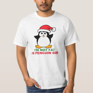 T-shirt Pingouin de Noël je ne suis pas gros je suis