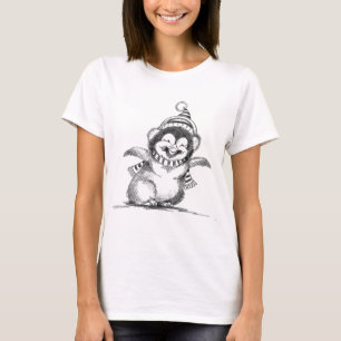 T-shirt Pingouin de Noël mignon, Joyeux bébé oiseau