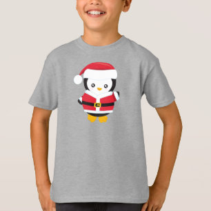 T-shirt Pingouin de Noël, Pingouin avec chapeau de Père No