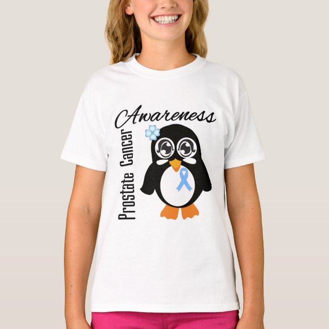 T-shirt Pingouin de sensibilisation au cancer de la prosta (Devant)