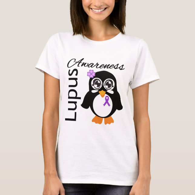 T-shirt Pingouin de sensibilisation au lupus (Devant)