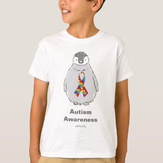 T-shirt Pingouin de sensibilisation sur l'autisme