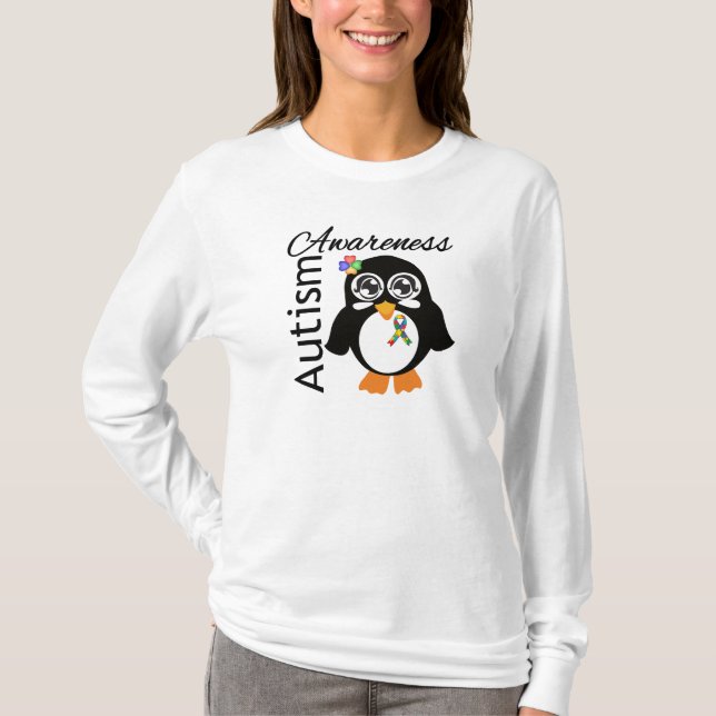 T-shirt Pingouin de sensibilisation sur l'autisme (Devant)