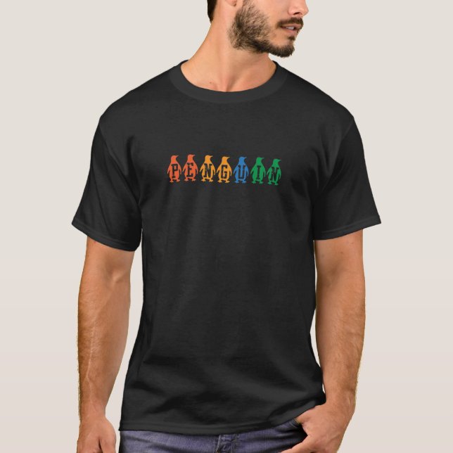 T-shirt Pingouin de style rétro Vintage (Devant)