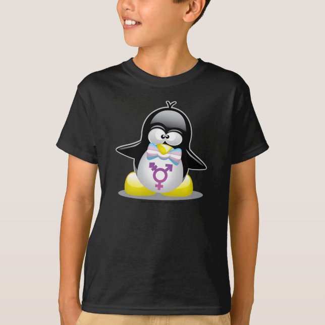 T-shirt Pingouin de transsexuel (Devant)