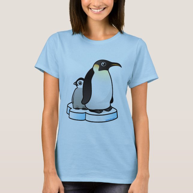 T-shirt Pingouin d'empereur avec le poussin (Devant)
