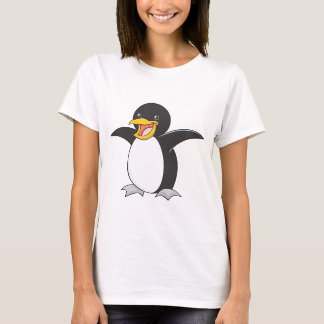 T-shirt Pingouin d'empereur heureux (Devant)