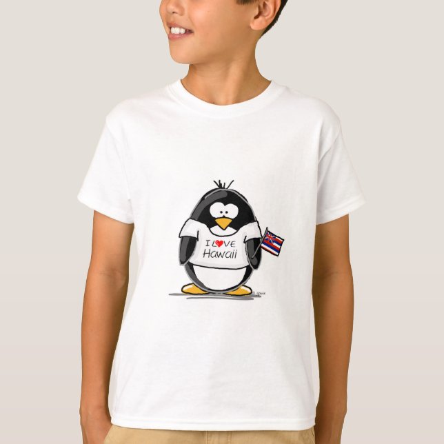 T-shirt Pingouin d'Hawaï (Devant)