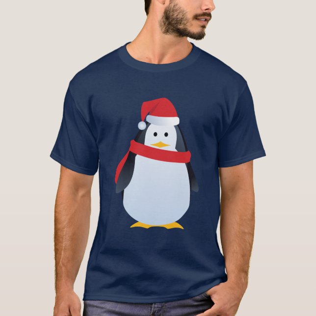 T-shirt Pingouin d'hiver mignon (Devant)